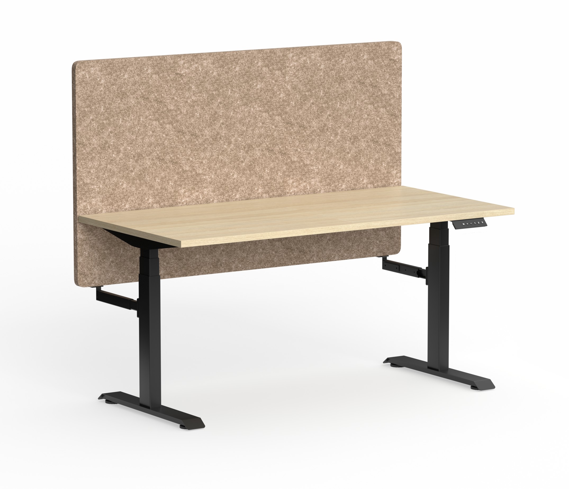 Klass Sit to Stand Single sided workstation - with 30mm Acoustiq Screen